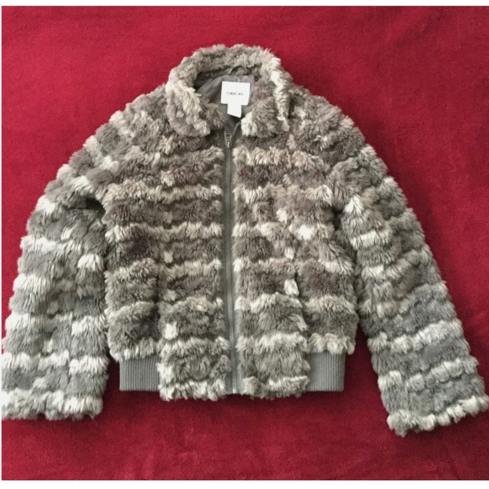 Girl Faux Fur Jacket Size 10 12 Winter